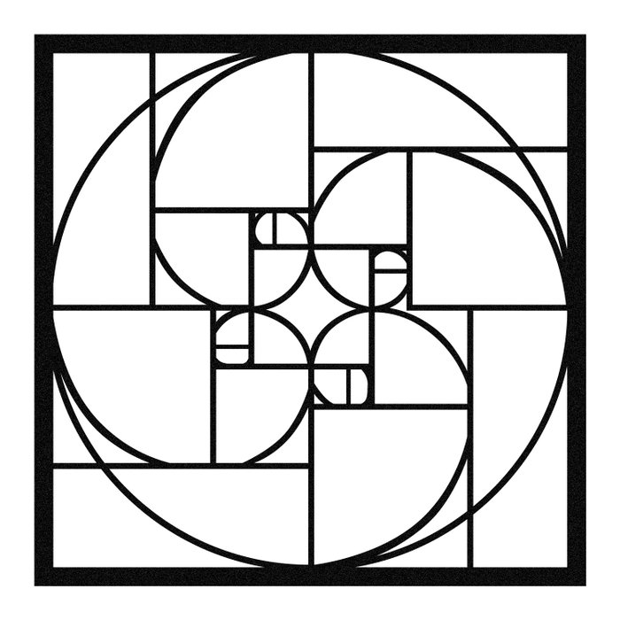 Wallity Golden Ratio Escultura de pared Negra Wallity Golden Ratio Escultura de pared Negra